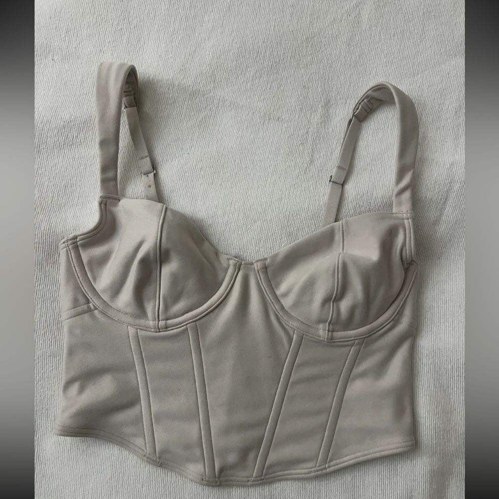 Gilly Hicks Cream Bustier Top